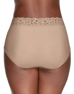 Vanity Fair Flattering Lace Brief Panty 13281 -Wacoall Underwear Shop 13281 RoseBeige 3071 2Back SQ