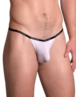 Doreanse Ribbed Modal T Thong 1330 -Wacoall Underwear Shop 1330 WHT 3