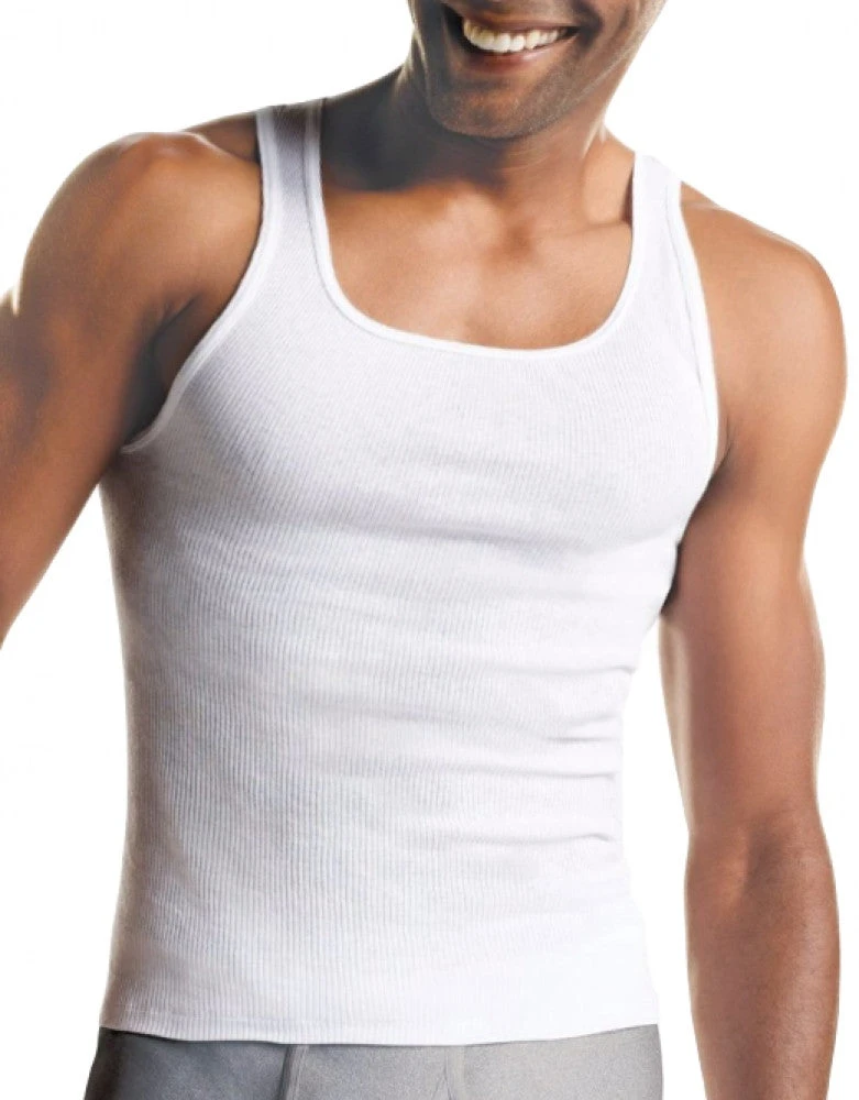 Hanes Men 3-Pack Big Man Athletic Tank Tops 372 2 Hanes Men 3-Pack Big Man Athletic Tank Tops 372 - Image 2