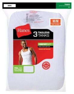 Hanes Men 3-Pack Athletic Tank Tops 372 -Wacoall Underwear Shop 440512