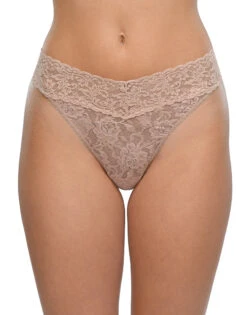 Hanky Panky 3-Pack Stretch Lace Original Rise Thong 48113PK -Wacoall Underwear Shop 4811 taupe 1