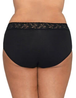 Hanky Panky Cotton With A Conscience Plus Size French Brief 892461X -Wacoall Underwear Shop 892461X black back
