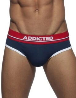 Addicted Curve Cotton Brief AD727 -Wacoall Underwear Shop Addicted AD727 Navy B 2
