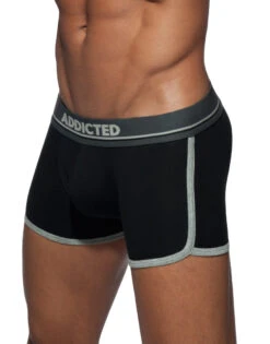 Addicted Curve Cotton Boxer Brief AD729 -Wacoall Underwear Shop Addicted AD729 Black Grey 10 B 3