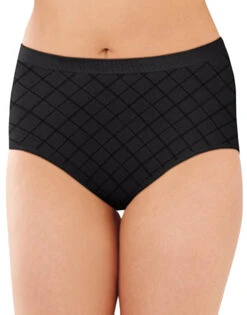 Bali Comfort Revolution Seamless Brief Panty DF803J -Wacoall Underwear Shop Bali 803J Black Diamond B