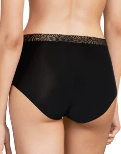 Chantelle Soft Stretch One Size Brief With Lace 11G7 -Wacoall Underwear Shop C11G70 011 TU SOFTSTRETCH FULLBRIEFLACE BK HD