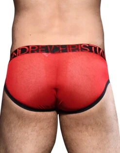 Andrew Christian Scarlet Mesh Brief W/ Almost Naked 92315 -Wacoall Underwear Shop Dec 92315Brief05