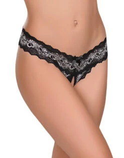 Exposed Cross Dye Sheer Lace 3-Pack Panties Black G3PK107 -Wacoall Underwear Shop Exposed G3PK107 Black B 1