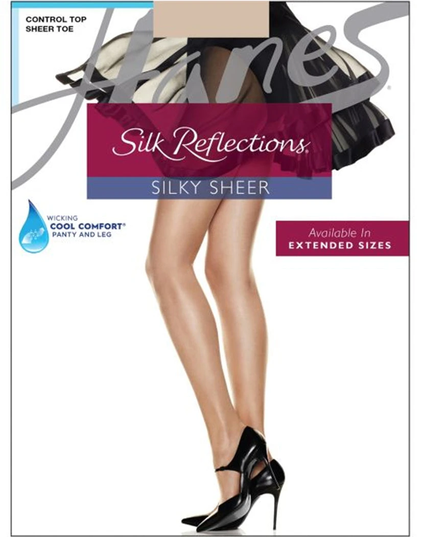 Hanes Women Silk Reflections Silky Sheer Control Top Sandalfoot Pantyhose 717 7 Hanes Women Silk Reflections Silky Sheer Control Top Sandalfoot Pantyhose 717 - Image 7