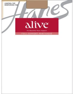 Hanes Women Alive Full Support Control Top Pantyhose 810 -Wacoall Underwear Shop HanesWomen 810 BarelyThere FLAT