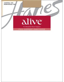 Hanes Women Alive Full Support Control Top Pantyhose 810 -Wacoall Underwear Shop HanesWomen 810 LittleColor FLAT