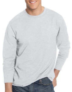 Hanes Men TAGLESSĀ® Nano-TĀ® Men's Long-Sleeve Tee 498L