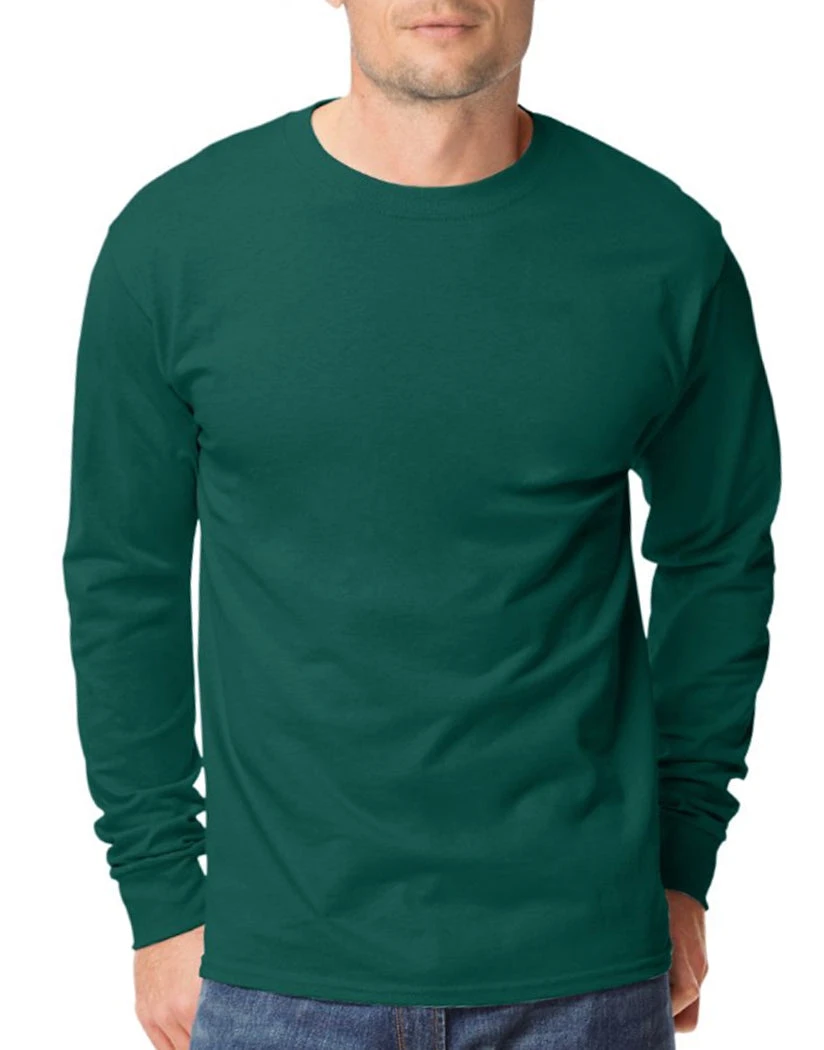 Hanes Men TAGLESS Long-Sleeve T-Shirt 5586 2 Hanes Men TAGLESS Long-Sleeve T-Shirt 5586 - Image 2