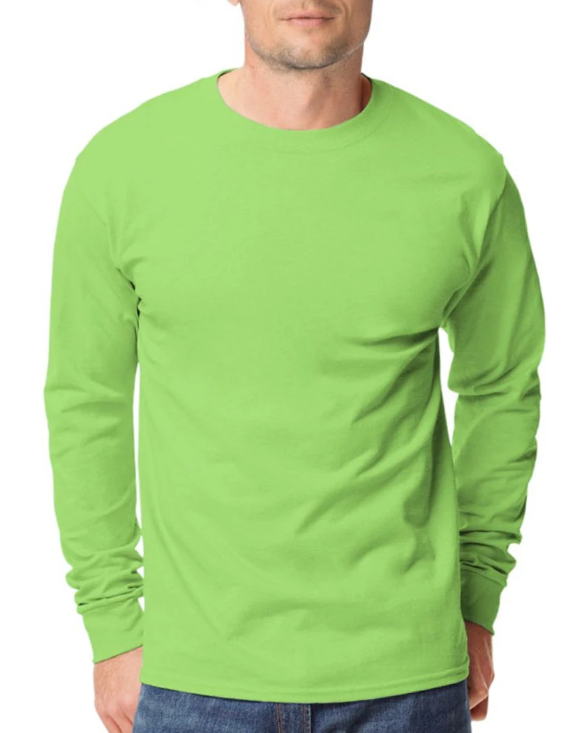 Hanes Men TAGLESS Long-Sleeve T-Shirt 5586 4 Hanes Men TAGLESS Long-Sleeve T-Shirt 5586 - Image 4