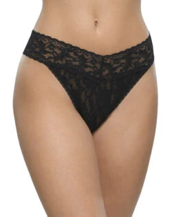 Hanky Panky 5 Pack Signature Lace Original Rise Thong 4811FPK -Wacoall Underwear Shop Hanky Panky 48113PK Black B 1