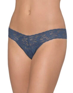 Hanky Panky Signature Stretch Lace Petite Low Rise Thong 4911XS -Wacoall Underwear Shop Hanky Panky 4911XS Nightshadow B