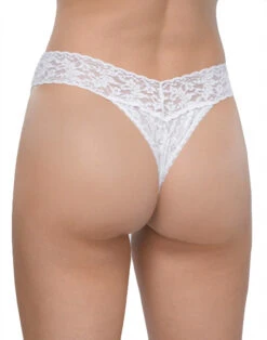 Hanky Panky Stretch Signature Original Rise Lace Thong 4811 -Wacoall Underwear Shop HankyPanky 4811 White B 2