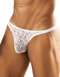 Joe Snyder Men's Thong Underwear JS03 -Wacoall Underwear Shop JS03 WHITELACE 1