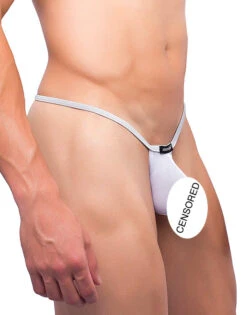 Joe Snyder Sock It Thong JSSK03 -Wacoall Underwear Shop JSSK03 WHITEMESH2