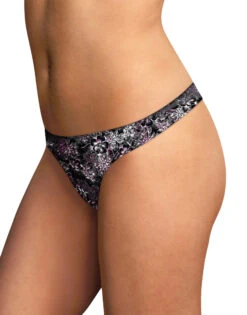 Maidenform Comfort Devotion Thong 40149 -Wacoall Underwear Shop Maidenform 40149 Painted Black Floral B
