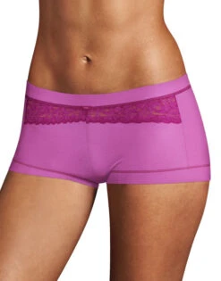 Maidenform Dream Boyshort 40774 -Wacoall Underwear Shop Maidenform 40774 4CR Purple Rose wRazzleberry Lace and Trim B
