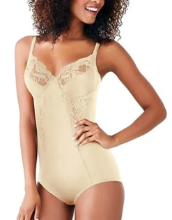 Maidenform Flexees Pretty Collection Body Briefer FL1456 -Wacoall Underwear Shop Maidenform FL1456 Buttercream