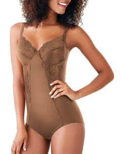 Maidenform Flexees Pretty Collection Body Briefer FL1456 -Wacoall Underwear Shop Maidenform FL1456 Caramel