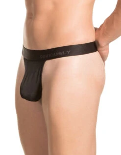 Obviously Men's PrimeMan Thong A06 -Wacoall Underwear Shop Obviously A06 Black 1A B 2