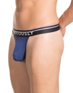 Obviously Men's PrimeMan Thong A06 -Wacoall Underwear Shop Obviously A06 Navy 1C B 2