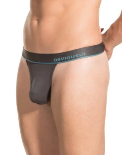 Obviously Men's PrimeMan Thong A06 -Wacoall Underwear Shop Obviously A06 Titanium 1B B 3