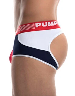 PUMP Academy Access Backless Trunk Navy/Red/White 15037 -Wacoall Underwear Shop PUMP 15037 Navy Red B 2