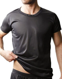 Players Tricot Nylon Crew T-Shirt NTS1 18 Players Tricot Nylon Crew T-Shirt NTS1 -Wacoall Underwear Shop Players NTS1 Black T