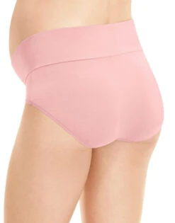 Playtex Maternity Fold Down Modern Brief 3-Pack PMMDBF 7 Playtex Maternity Fold Down Modern Brief 3-Pack PMMDBF -Wacoall Underwear Shop Playtex PMMDBF In the Navy White Dot Print White Gentle Peach B 3