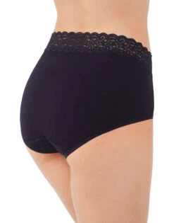Vanity Fair Flattering Lace Cotton Brief 13396 -Wacoall Underwear Shop Vanity Fair 13396 Midnight Black B 2
